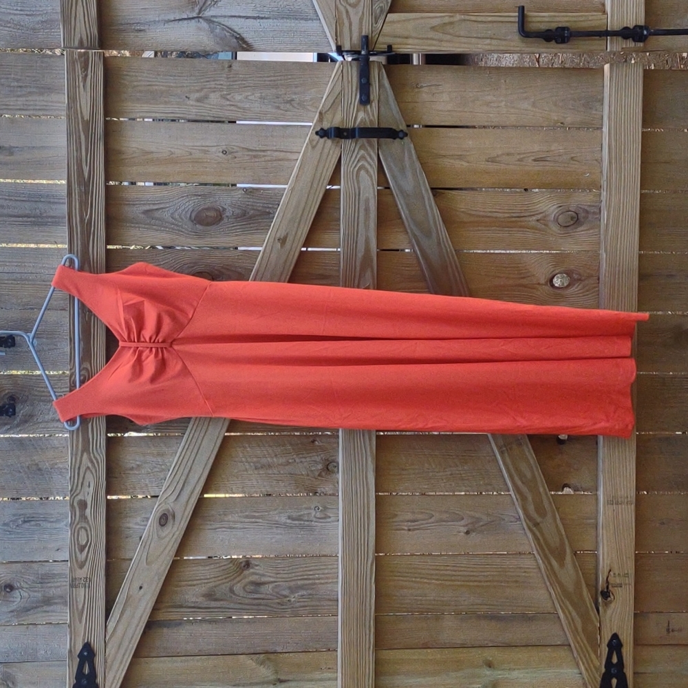Sears 1970s vintage orange maxi dress 🏵️